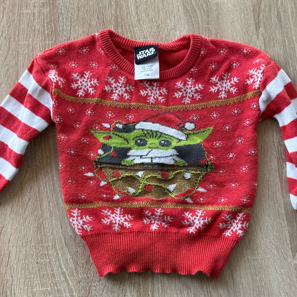 Star Wars baby Christmas sweater